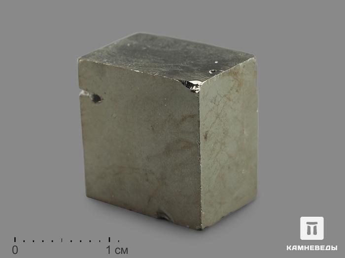 Пирит, кубический кристалл 1,8х1,5 см, 10-60/1, фото 1