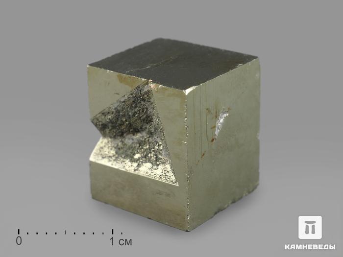 Пирит, кубический кристалл 1-1,5 см, 10-4, фото 1