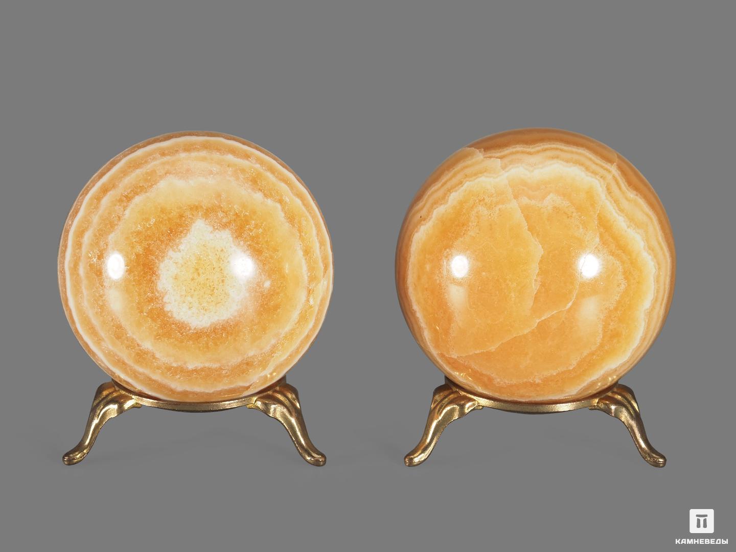 Шар из мраморного (медового) оникса, 65-66 мм, 18836, фото 2