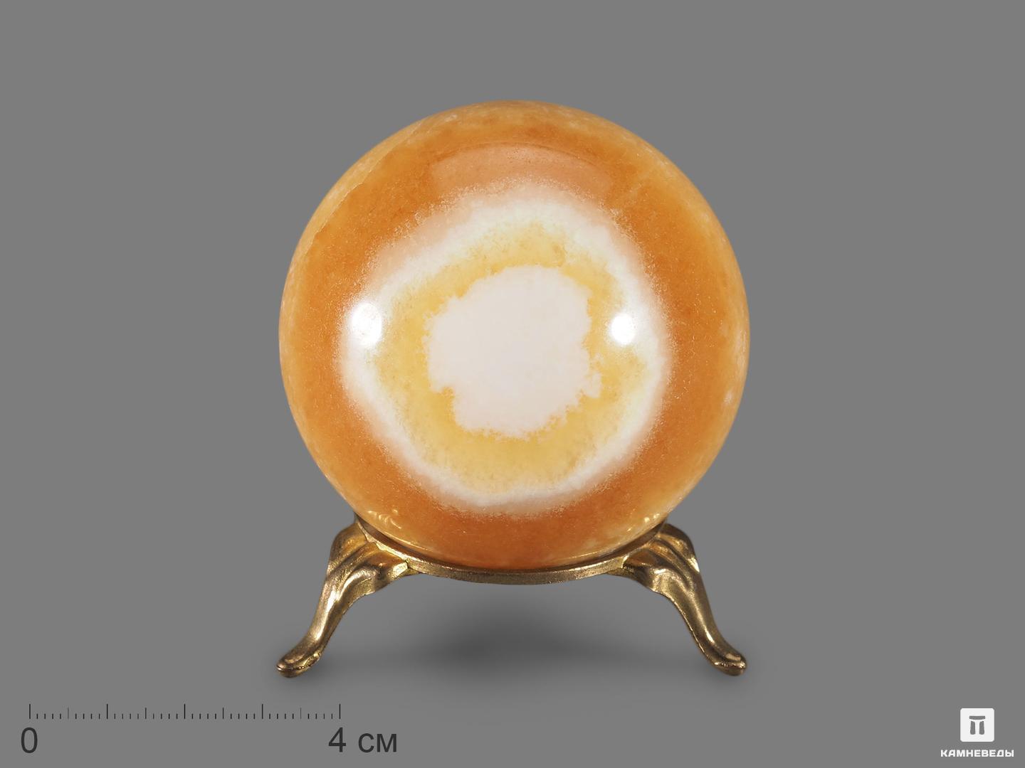 Шар из мраморного (медового) оникса, 61-62 мм шар из мраморного медового оникса 59 мм