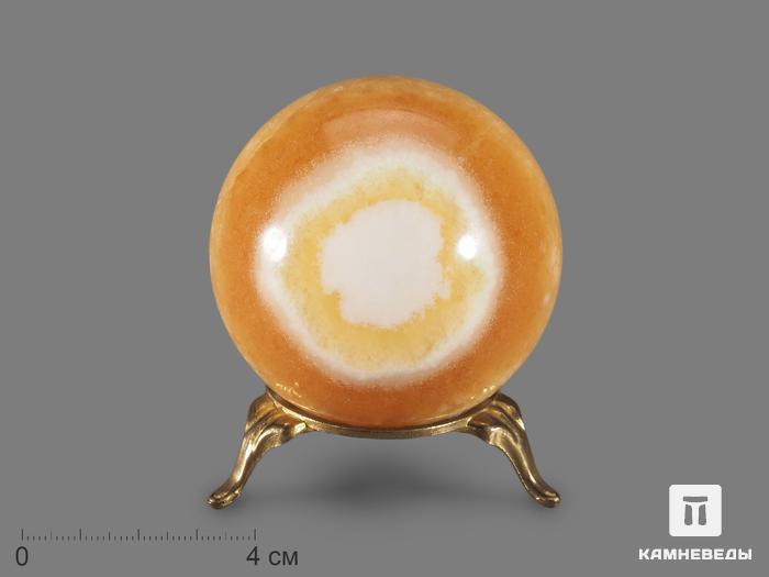 Шар из мраморного (медового) оникса, 61-62 мм, 18834, фото 1