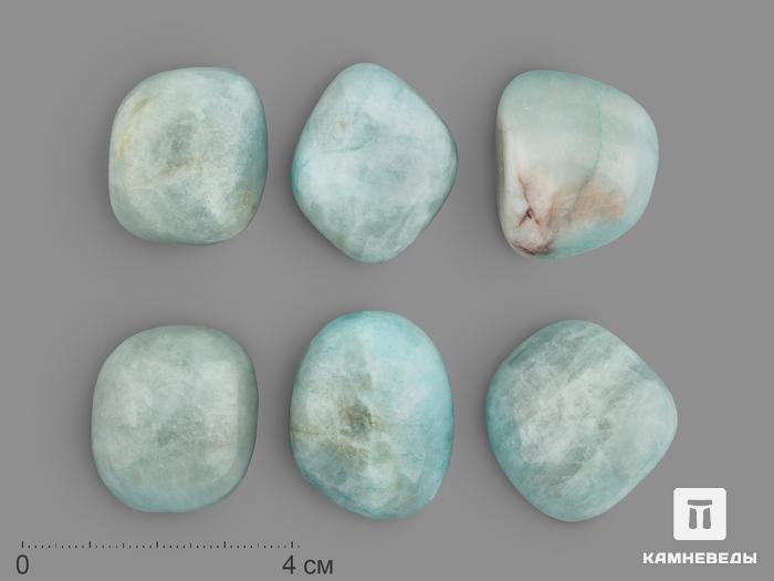 Аквамарин (голубой берилл), крупная галтовка 2,5-4,5 см (25-30 г), 5748, фото 1
