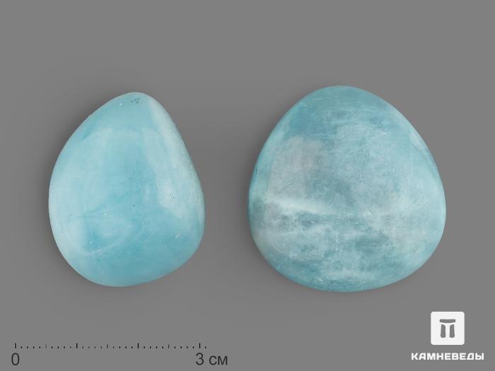 Аквамарин (голубой берилл), крупная галтовка 3-3,5 см (30-35 г), 18869, фото 1