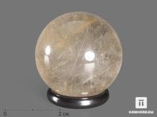 Шар из волосатика (рутила в горном хрустале), 35 мм