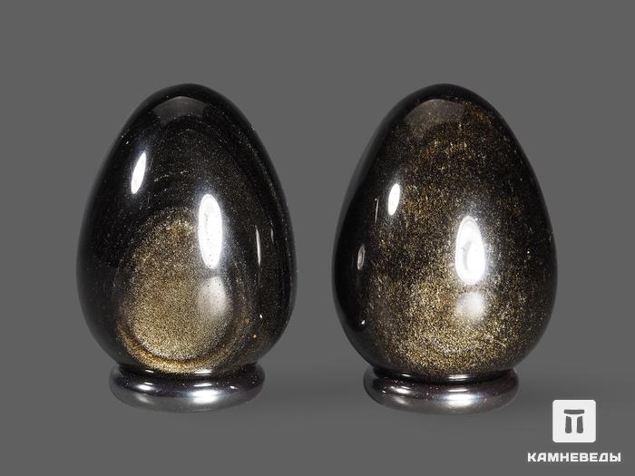 Яйцо из золотистого обсидиана, 4,9х3,6 см, 8750, фото 2