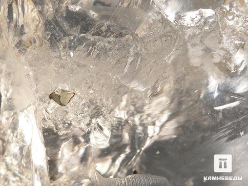 Пирит в горном хрустале (кварце), 10,2х9,2х3 см, 18901, фото 2