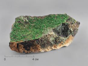 Уваровит (зелёный гранат) на хромите, 11,3х5,3х3,5 см