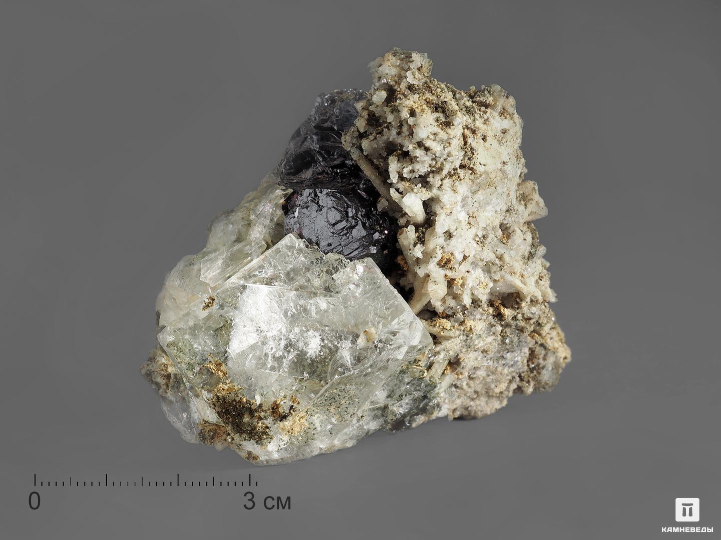 Флюорит со сфалеритом и кварцем, 7,3х6х5,2 см, 18937, фото 1