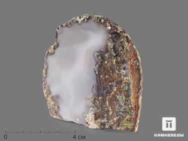 Агат. Агат, полированный срез 7х4,5х0,5 см