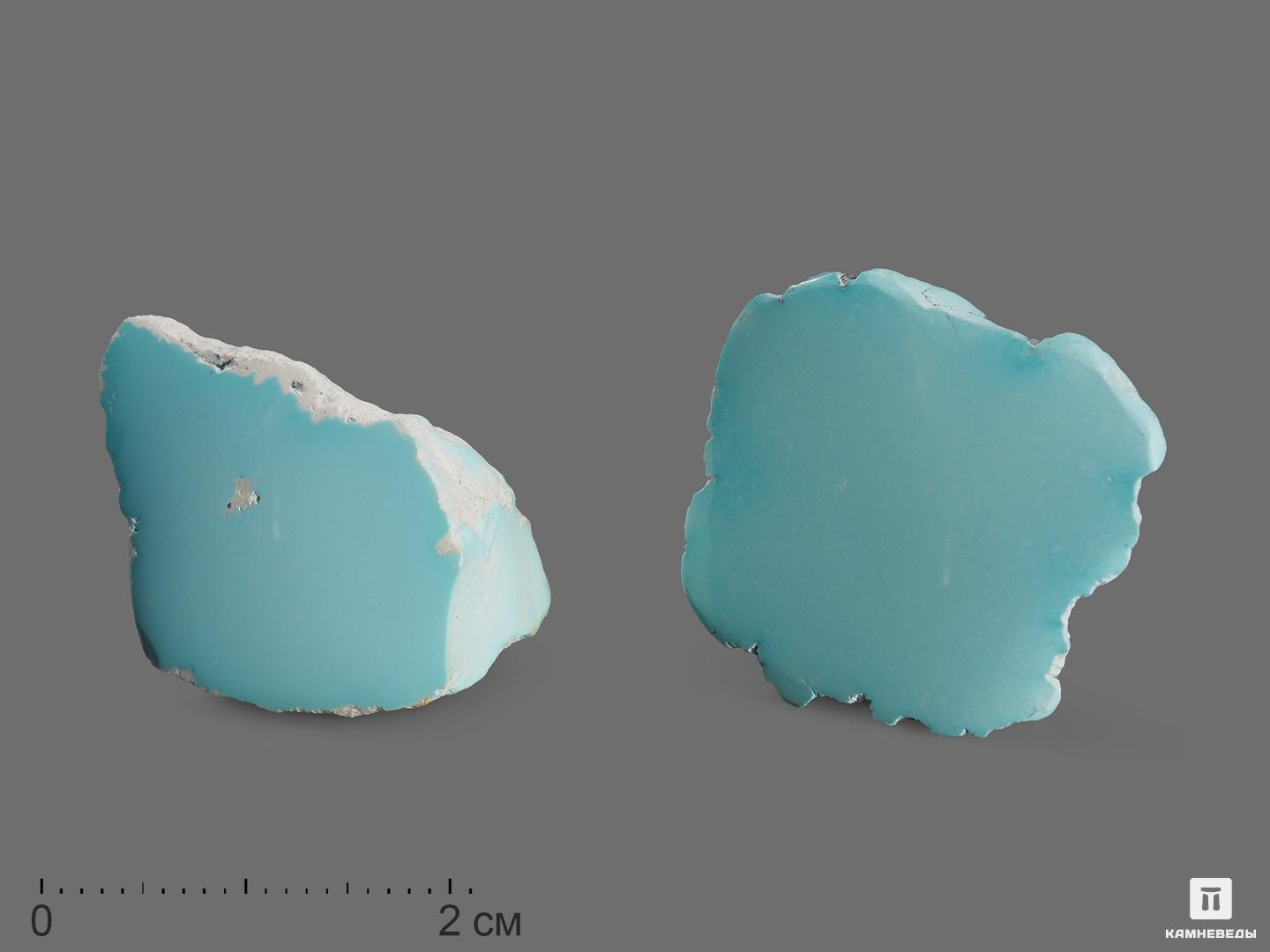 Бирюза, полированный срез 2,5х2,2х1,3 см, 18928, фото 2
