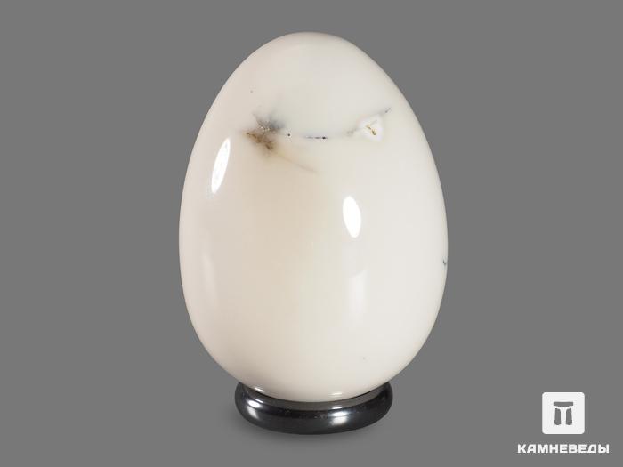 Яйцо из кахолонга (белого опала), 5,9х4,3 см, 18949, фото 2