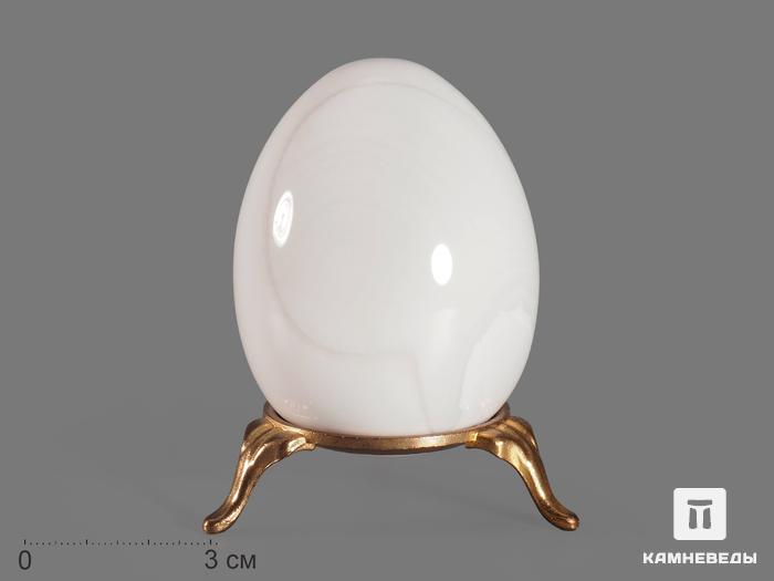 Яйцо из кахолонга (белого опала), 6,6х5,1 см, 18950, фото 1