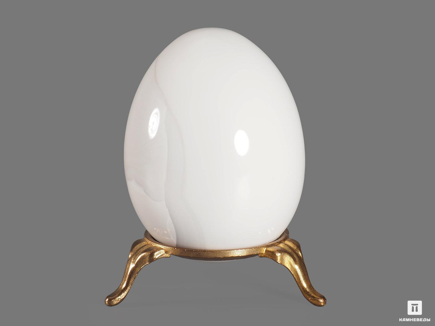 Яйцо из кахолонга (белого опала), 6,6х5,1 см, 18950, фото 2