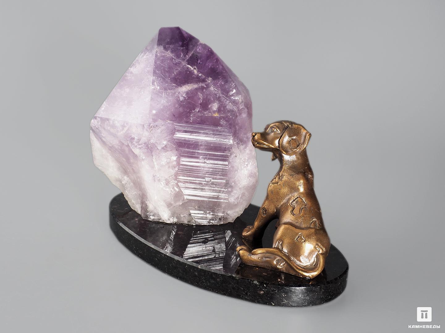 Композиция «Пёс» с кристаллом аметиста, 13х9,7 см, 18974, фото 2