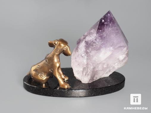 Композиция «Пёс» с кристаллом аметиста, 13х9,7 см, 18974, фото 3