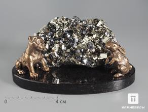 Композиция с друзой пирита, 12х5,3 см