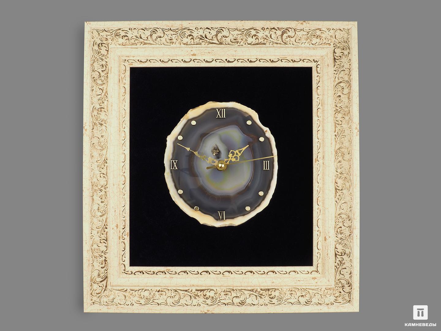 Часы настенные с агатом, 35х33х3,4 см часы картина настенные букет 40х56 см плавный ход