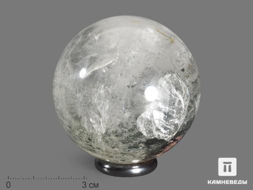 Шар из горного хрусталя (кварца) с хлоритом, аквариум 58 мм, 18988, фото 1