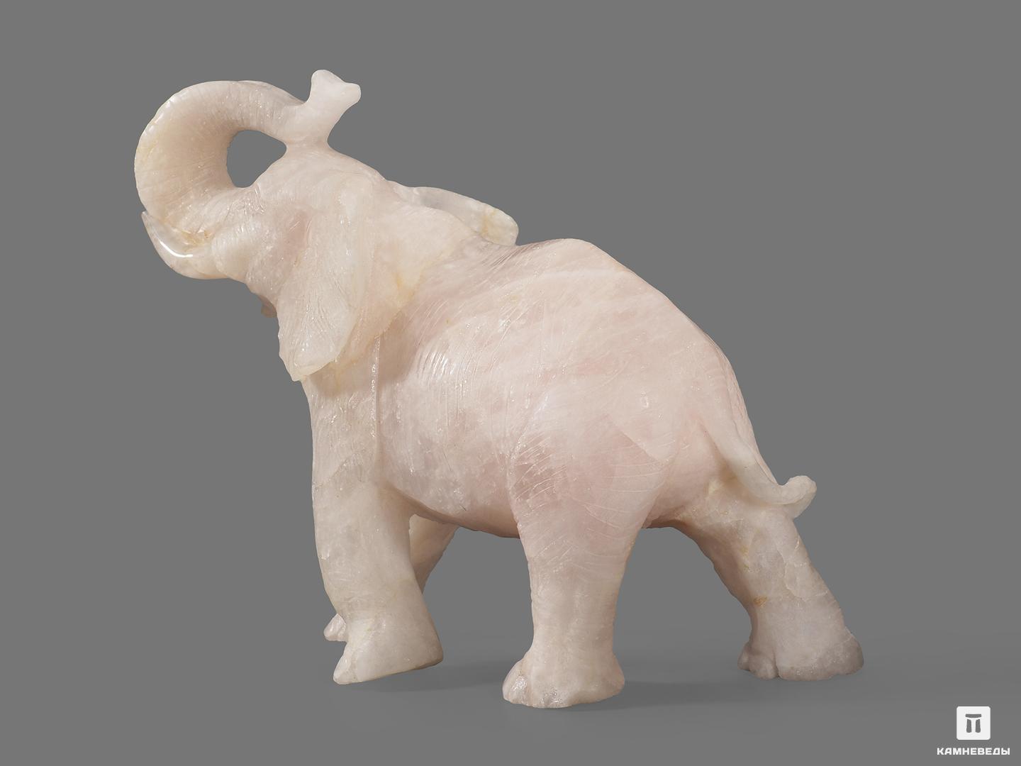 Слон из розового кварца, 24,5х20,3х9,8 см, 19112, фото 2