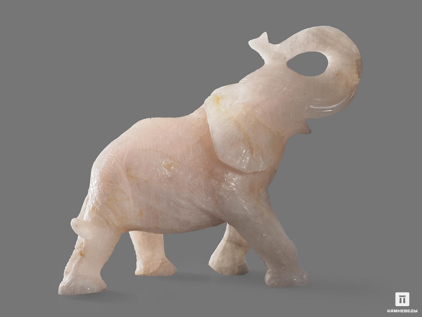 Слон из розового кварца, 24,5х20,3х9,8 см, 19112, фото 3