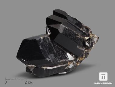 Морион (чёрный кварц), Кварц. Морион (чёрный кварц), сросток кристаллов 9х6х4,3 см