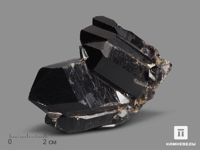 Морион (чёрный кварц), сросток кристаллов 9х6х4,3 см, 19036, фото 1