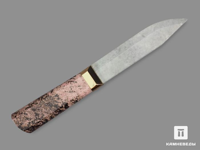 Сувенирный нож из жадеита и родонита, 24х5х4,9 см, 19099, фото 2