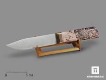 Сувенирный нож из жадеита и родонита, 24х5х4,9 см