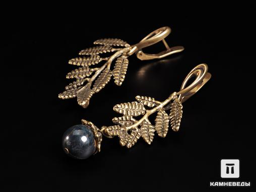 Серьги «Дух леса» из соколиного глаза, 19162, фото 1