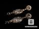 Серьги с черепаховым агатом и огранённым дымчатым кварцем (раухтопазом), 19183, фото 1