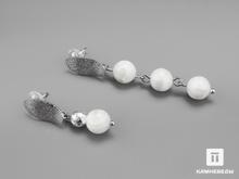 Серьги из селенита, ассимметричные