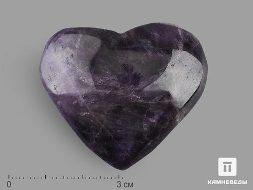 Сердце из аметиста, 4,8х4,3х2,2 см, 19503, фото 1