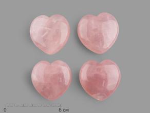 Сердце из розового кварца, 4,5х4,5 см