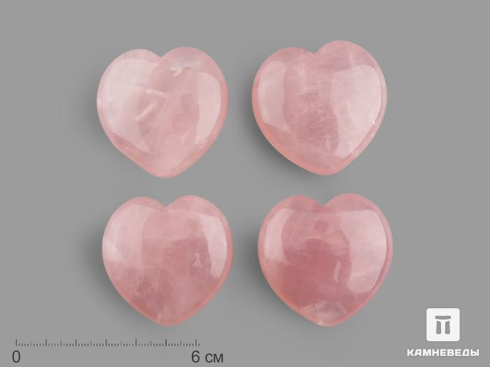Сердце из розового кварца, 4,5х4,5 см, 23-44/2, фото 1