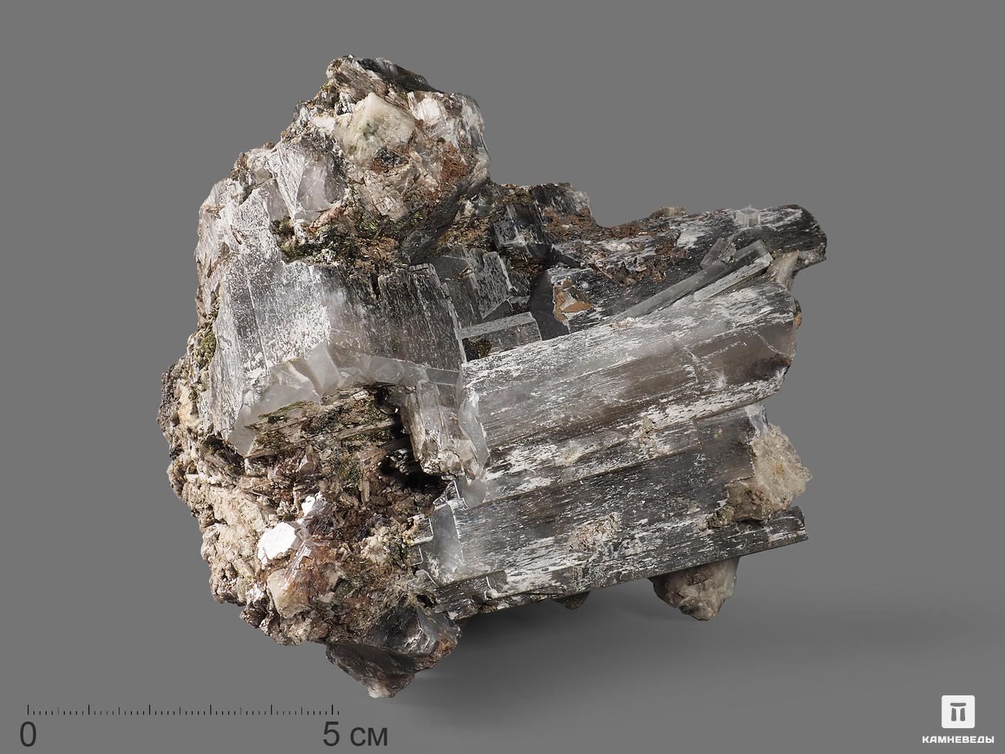 Натролит с эгирином и пектолитом, сросток кристаллов 11,5х11х6,5 см