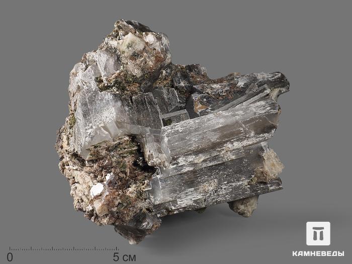 Натролит с эгирином и пектолитом, сросток кристаллов 11,5х11х6,5 см, 19566, фото 1