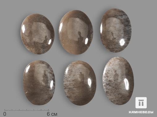 Нефрит моховой, галька плоская 6-6,5 см, 19558, фото 1