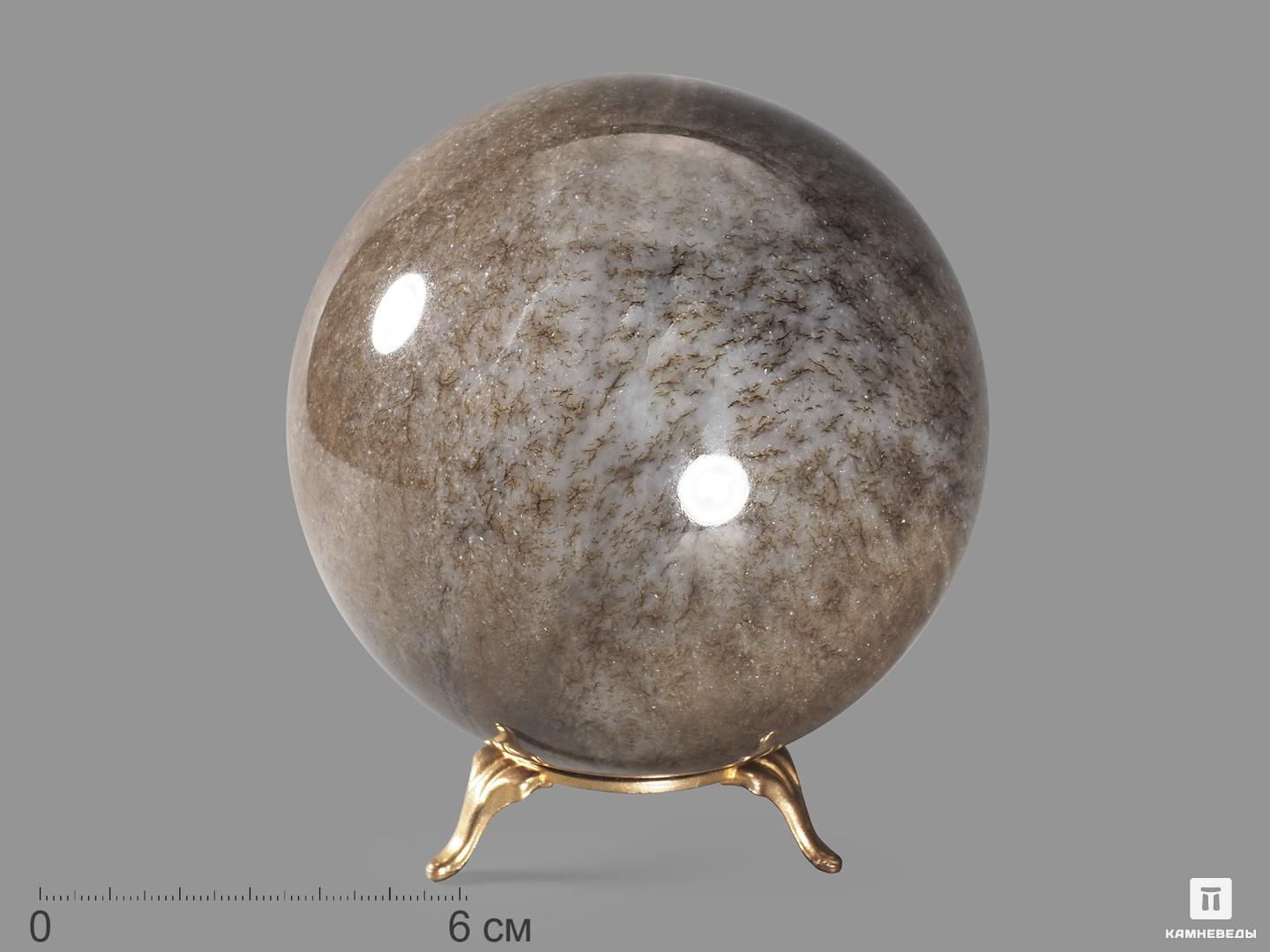 Шар из мохового нефрита, 101 мм, 19556, фото 1