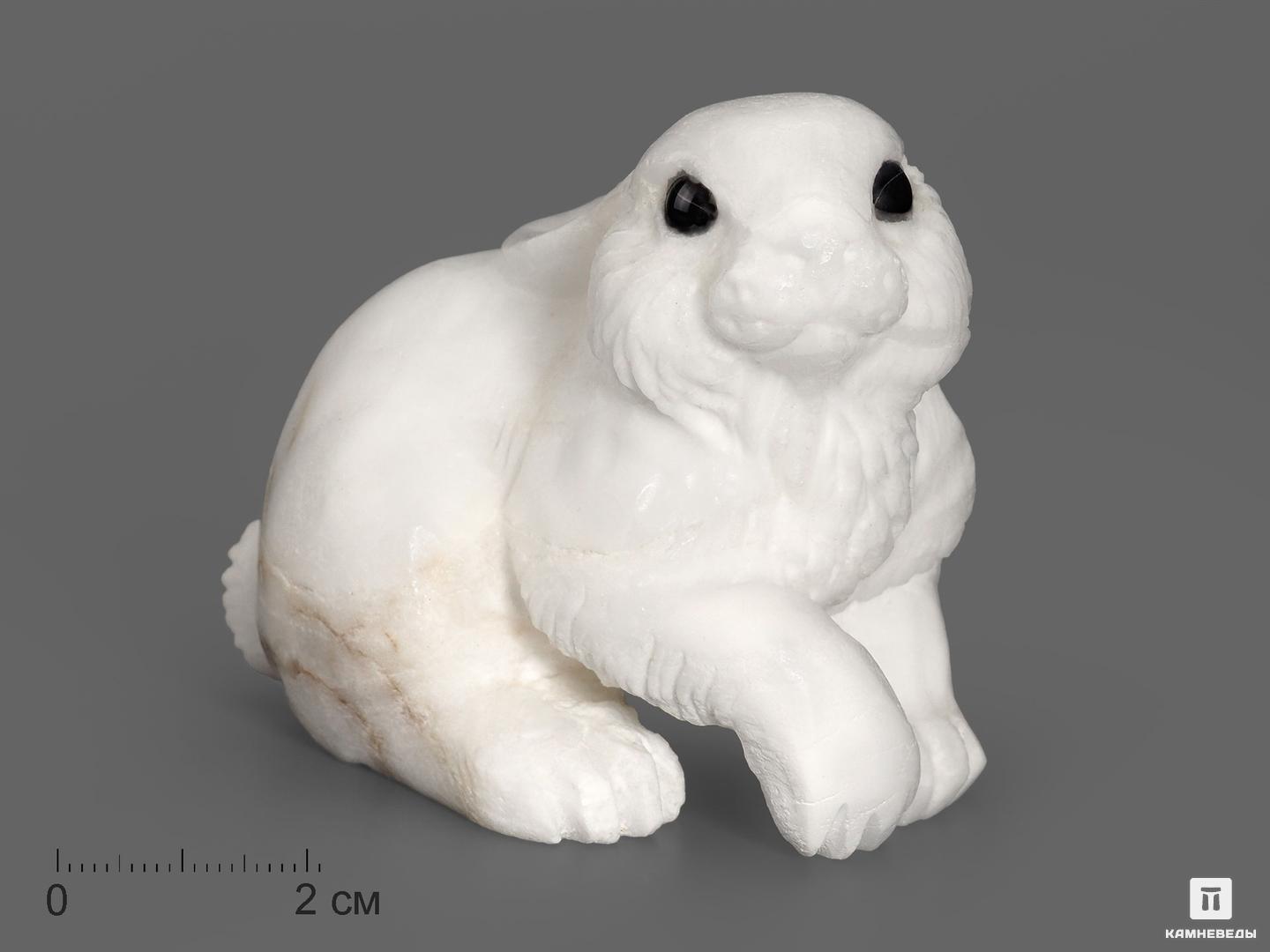 Заяц из ангидрита, 8,5х6,2х5,5 см, 19568, фото 1