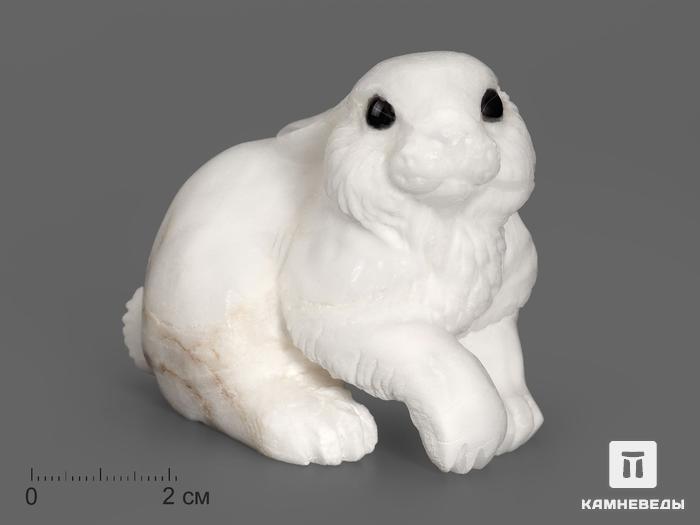 Заяц из ангидрита, 8,5х6,2х5,5 см, 19568, фото 1