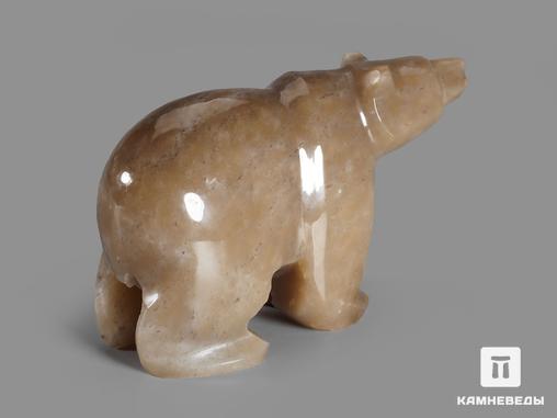 Медведь из мохового нефрита, 7,3х4,4х2,9 см, 19591, фото 3
