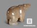 Медведь из мохового нефрита, 7,3х4,4х2,9 см, 19591, фото 3