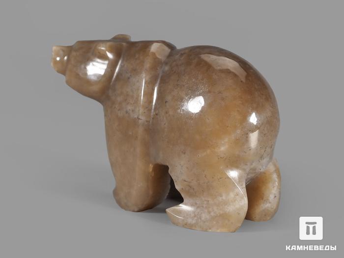 Медведь из мохового нефрита, 7х4,3х2,9 см, 19588, фото 2