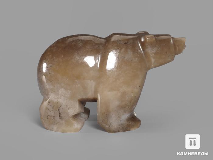 Медведь из мохового нефрита, 7х4,3х2,9 см, 19588, фото 3