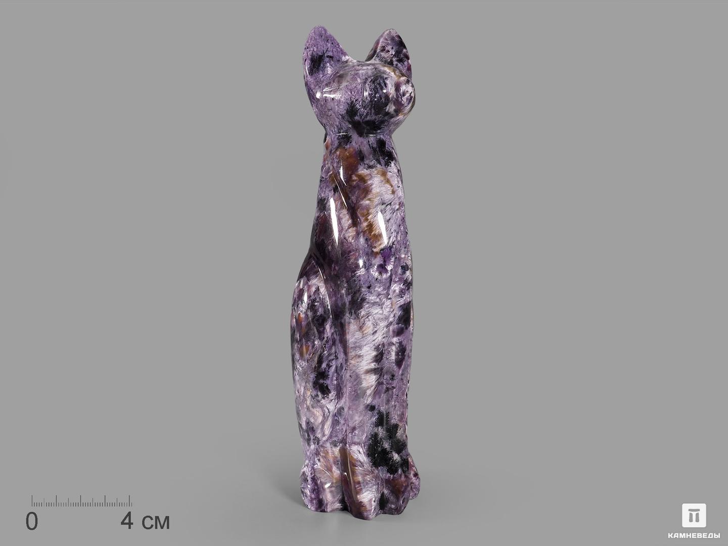 Кошка из чароита, 18,6х5х4,9 см шар фольгированный 28 кошка в костюме коровы