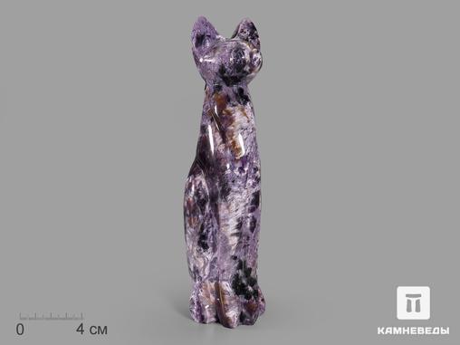Кошка из чароита, 18,6х5х4,9 см, 19605, фото 1