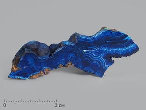 Азурит, полированный срез 6,5х3х0,7 см