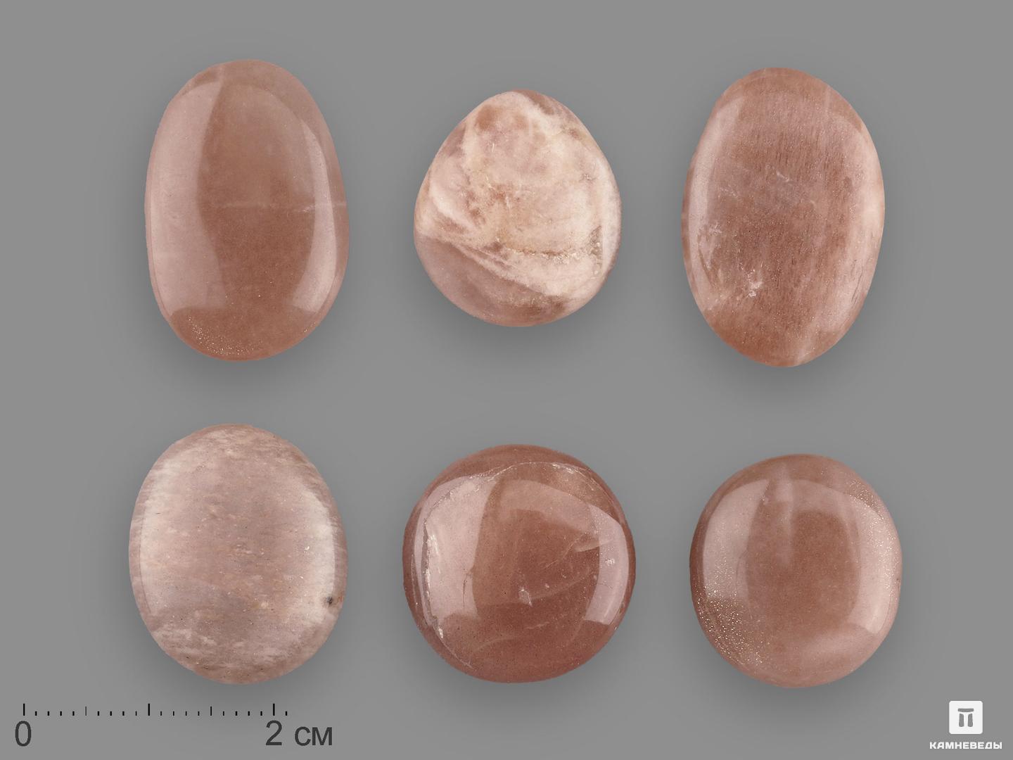 Лунный камень (адуляр) с эффектом солнечного камня, галтовка 1,5-2 см, 19690, фото 1