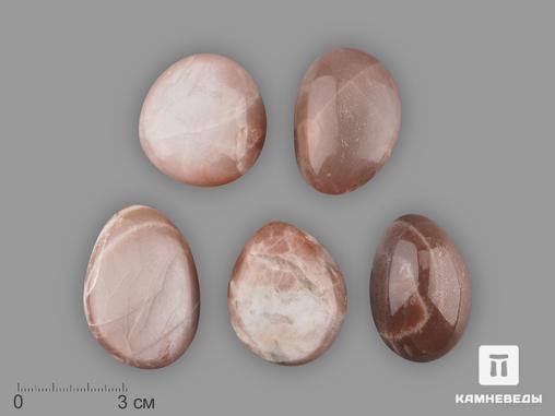 Лунный камень (адуляр) с эффектом солнечного камня, крупная галтовка 3,5-5 см (40-45 г), 19684, фото 1