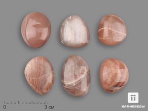 Лунный камень (адуляр) с эффектом солнечного камня, крупная галтовка 2-4,5 см (10-15 г)